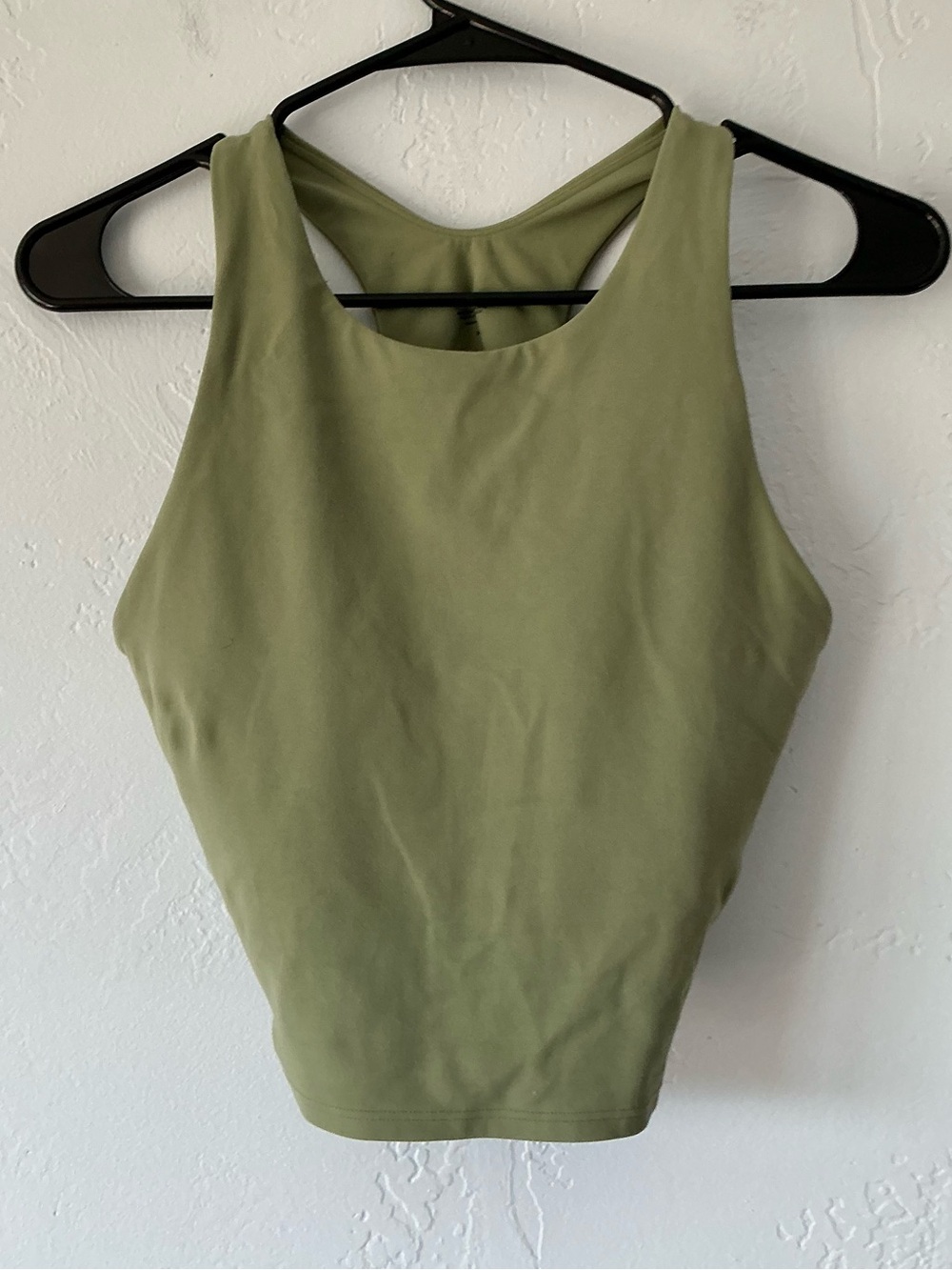 Athleta Olive High-Neck Cropped Sports Bra Tank - Picture 2 of 7
